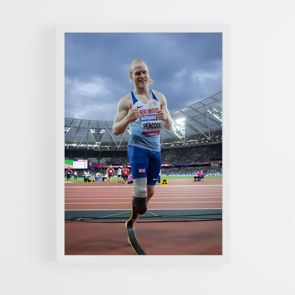 Poster Jonnie de peacock – affiche Jeux Olympiques (vue 3)